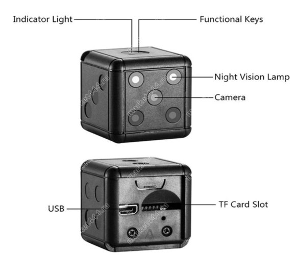 Микрокамеры - Мини-камера sq16 HD 1080P с датчиком ночного видения, купить в Москве